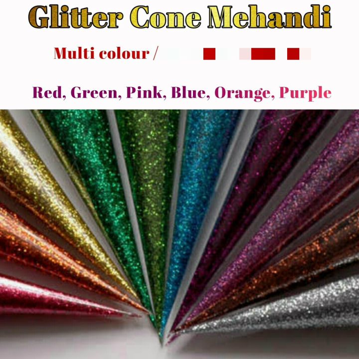 Glitter Mehndi Cone