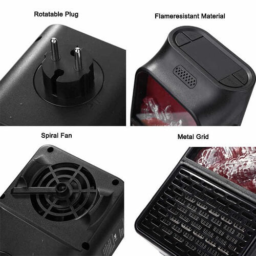 Mini Portable Electric Heater with remote