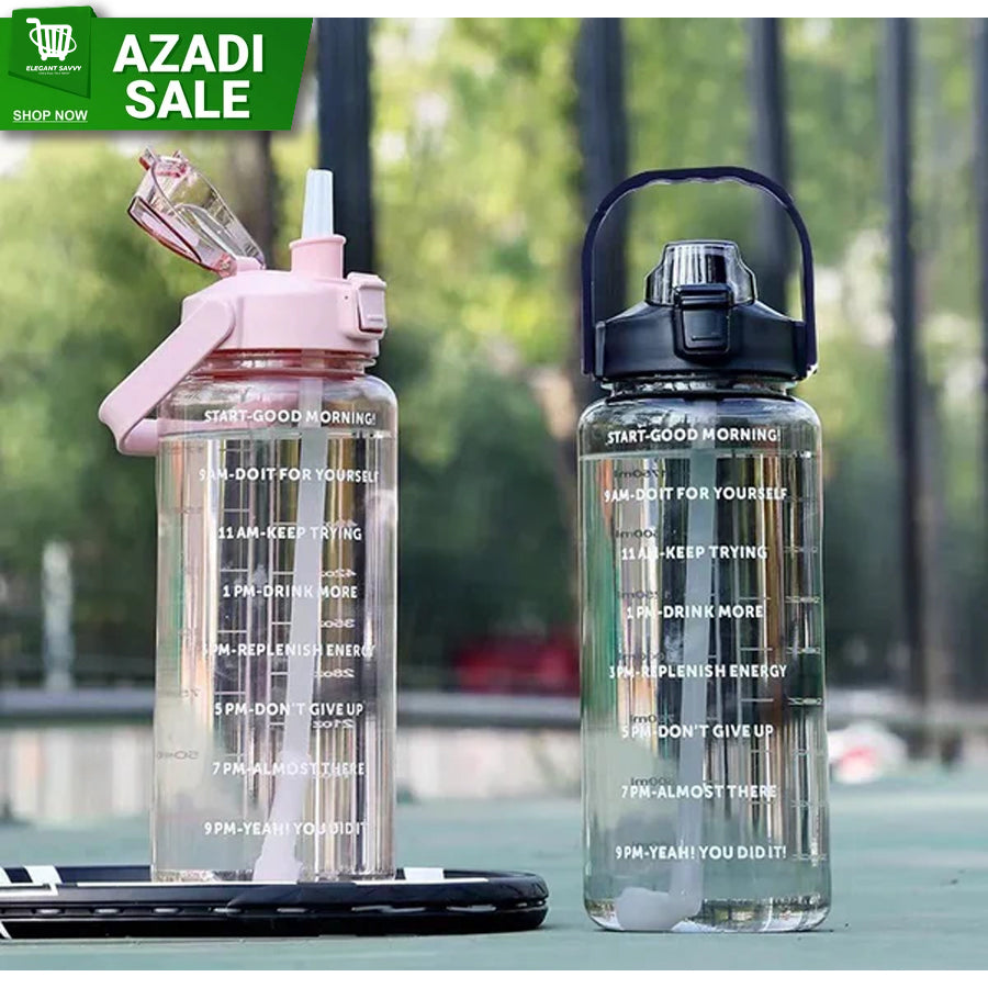 2L Water Bottle with Straw