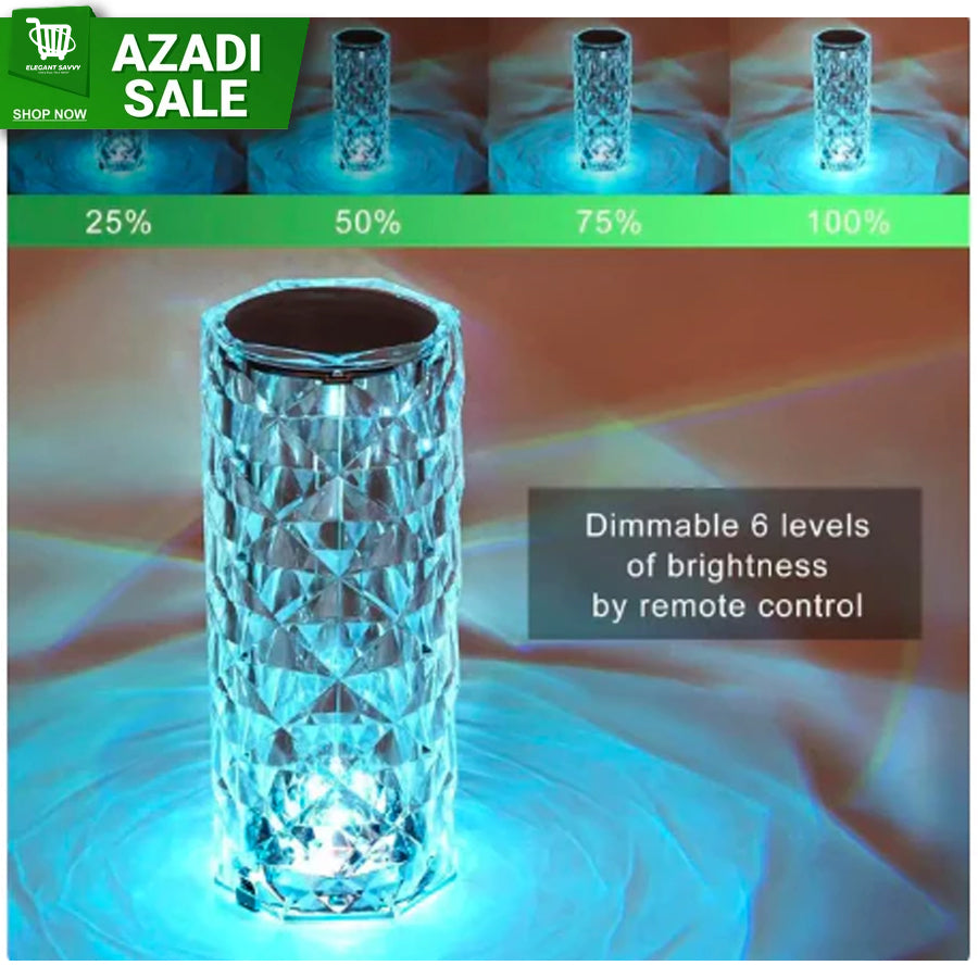 LED 16 Color Crystal Desk Lamp