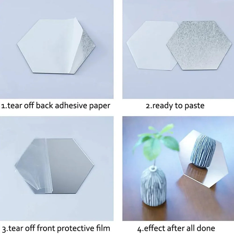 Hexagon Mirror Stickers