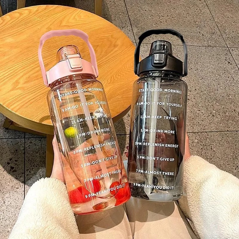 2L Water Bottle with Straw