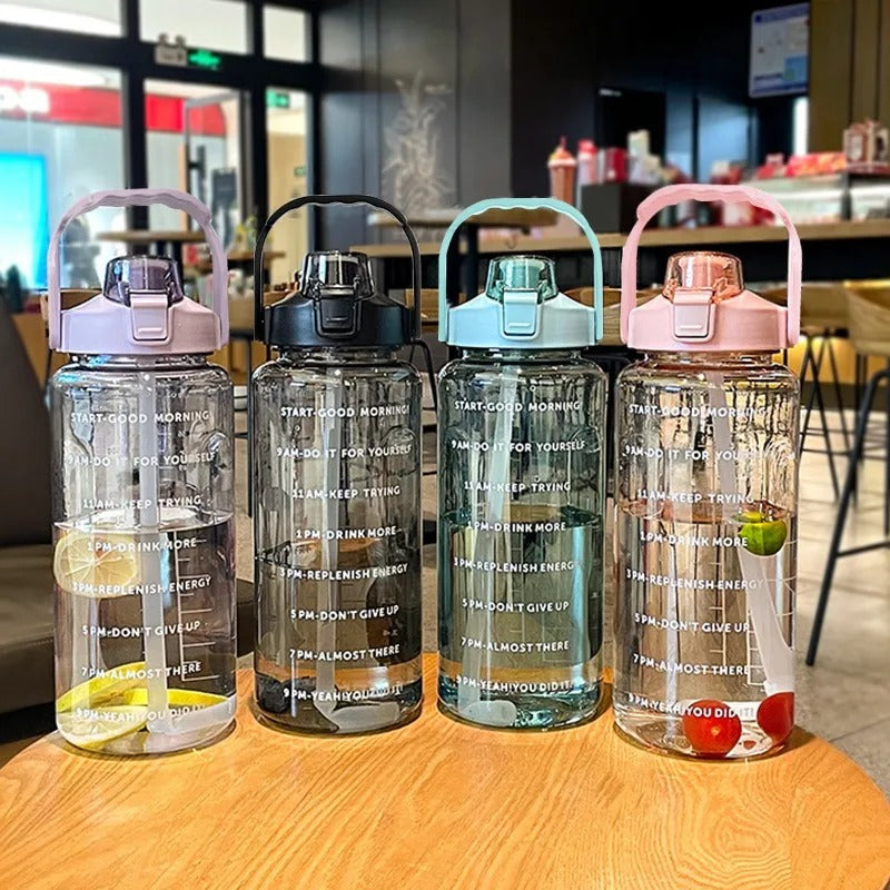 2L Water Bottle with Straw