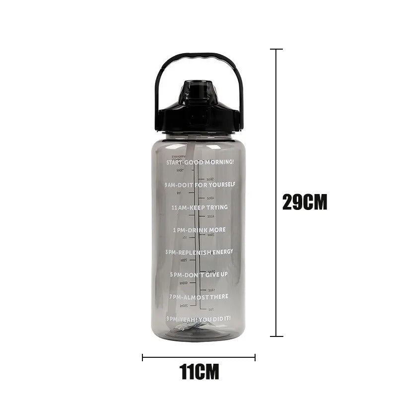 2L Water Bottle with Straw
