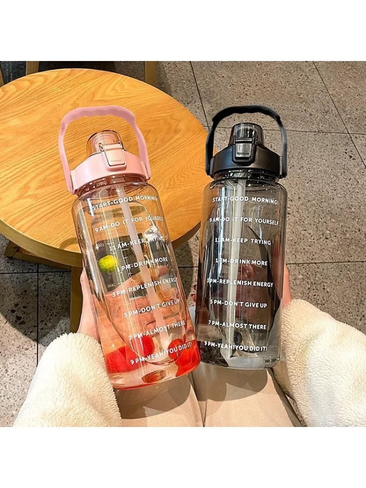 2L Water Bottle with Straw