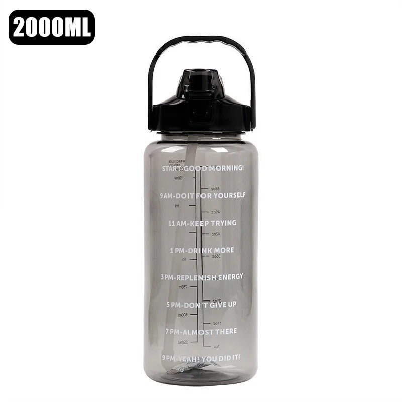 2L Water Bottle with Straw