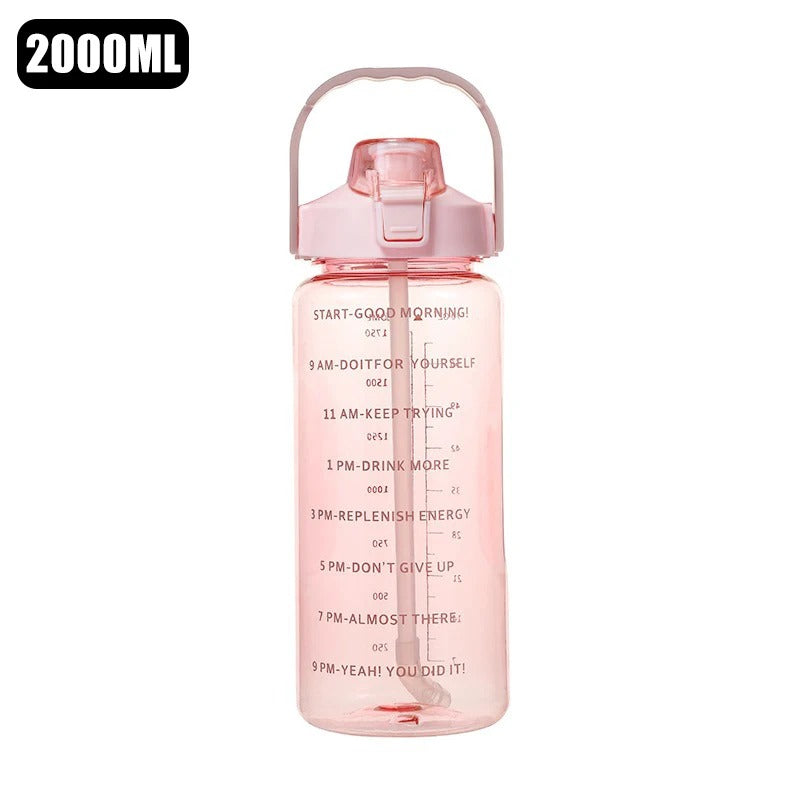 2L Water Bottle with Straw