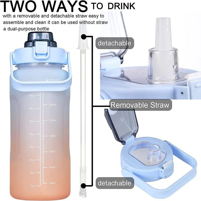 Motivational Water Bottle 2L
