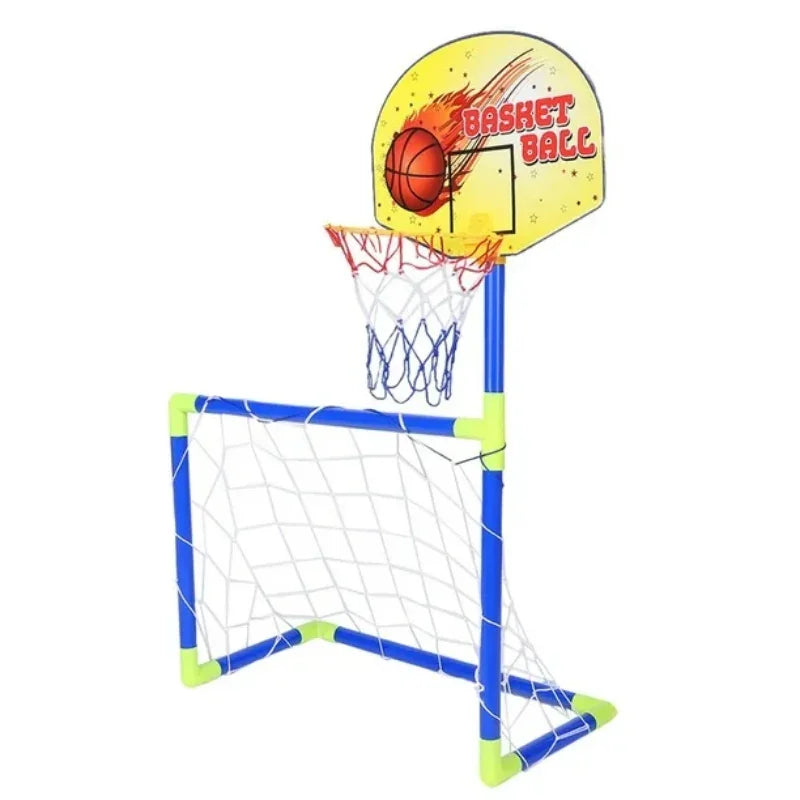 Portable 2 In 1 Football & Basketball Set For Kids