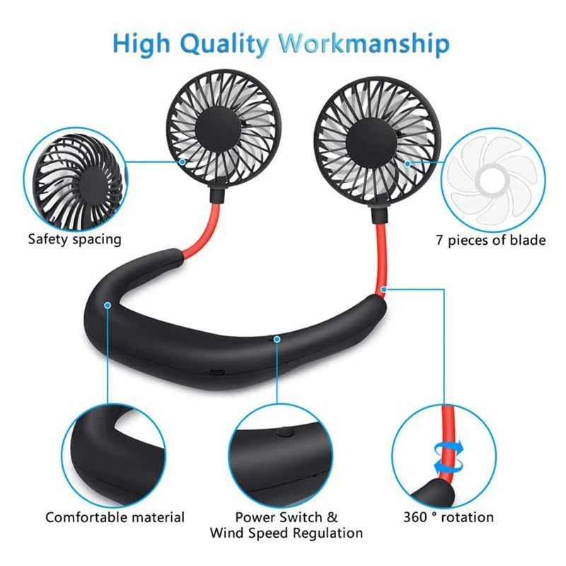 Portable USB Neck Fan