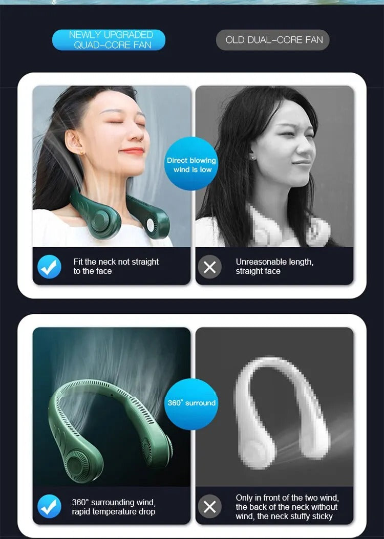 Rechargeable Neck Fan (Bladeless)