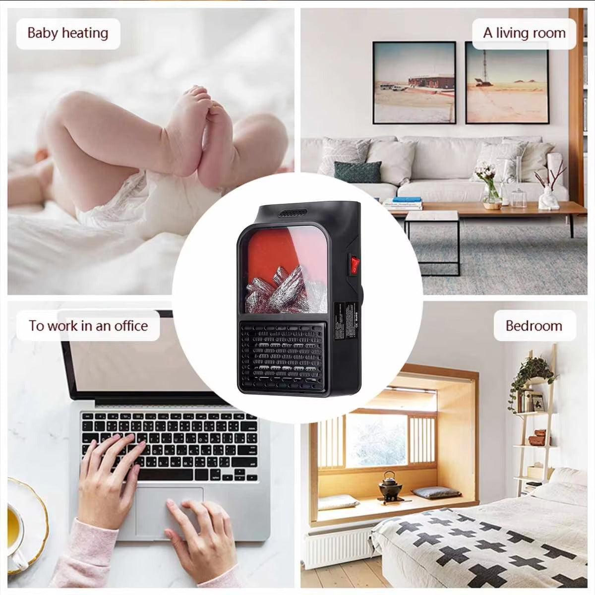 Mini Portable Electric Heater with remote