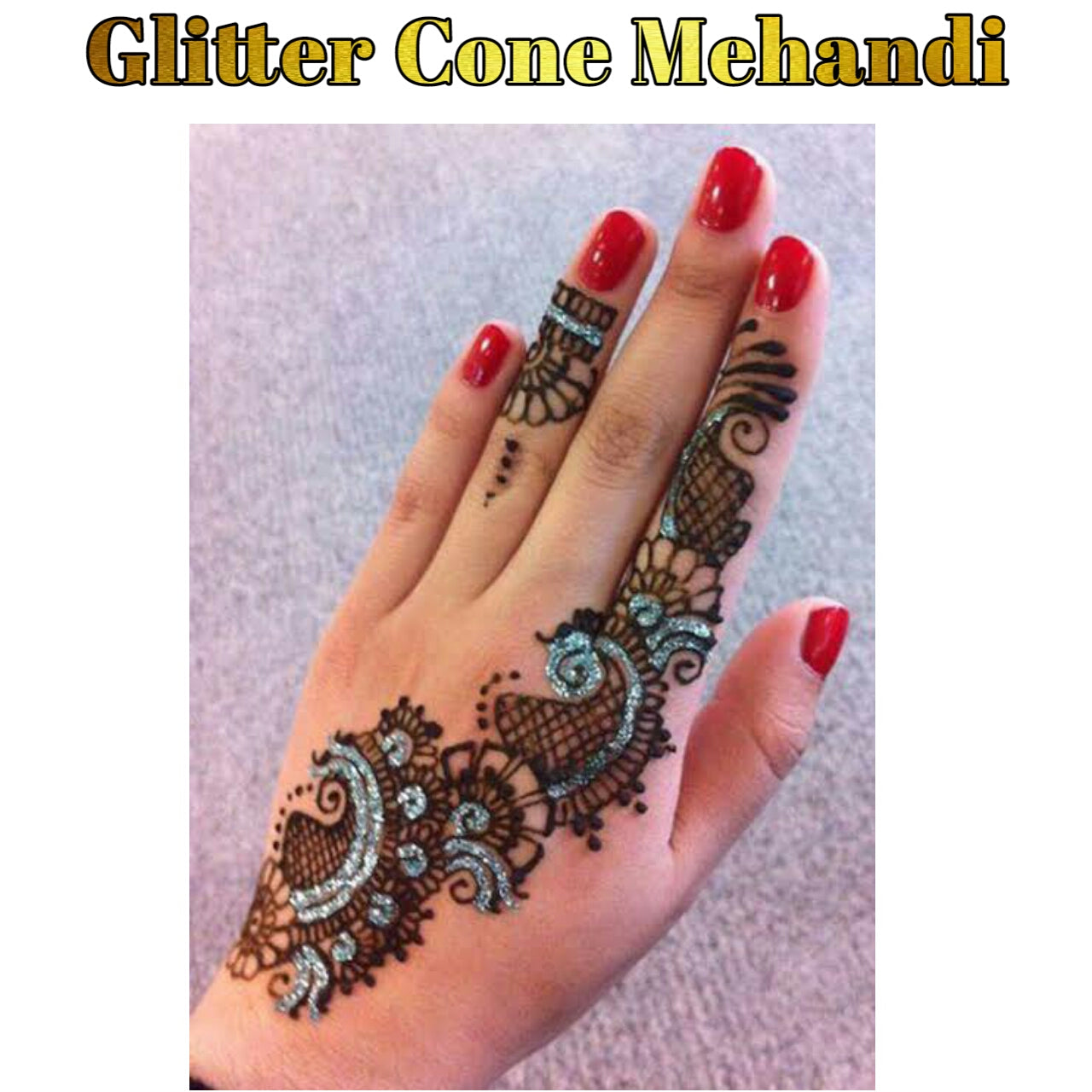 Glitter Mehndi Cone